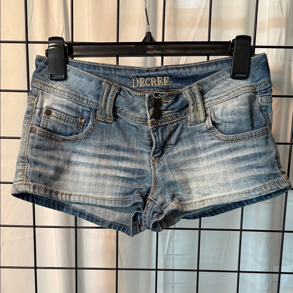 Decree Light Blue Jean Shorts